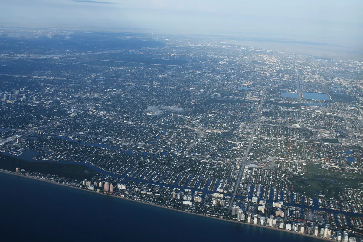 Coastal aerial view of Fort Lauderdale, Florida